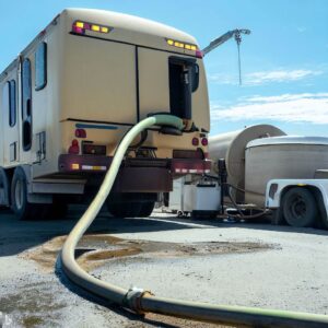 RV at dump station