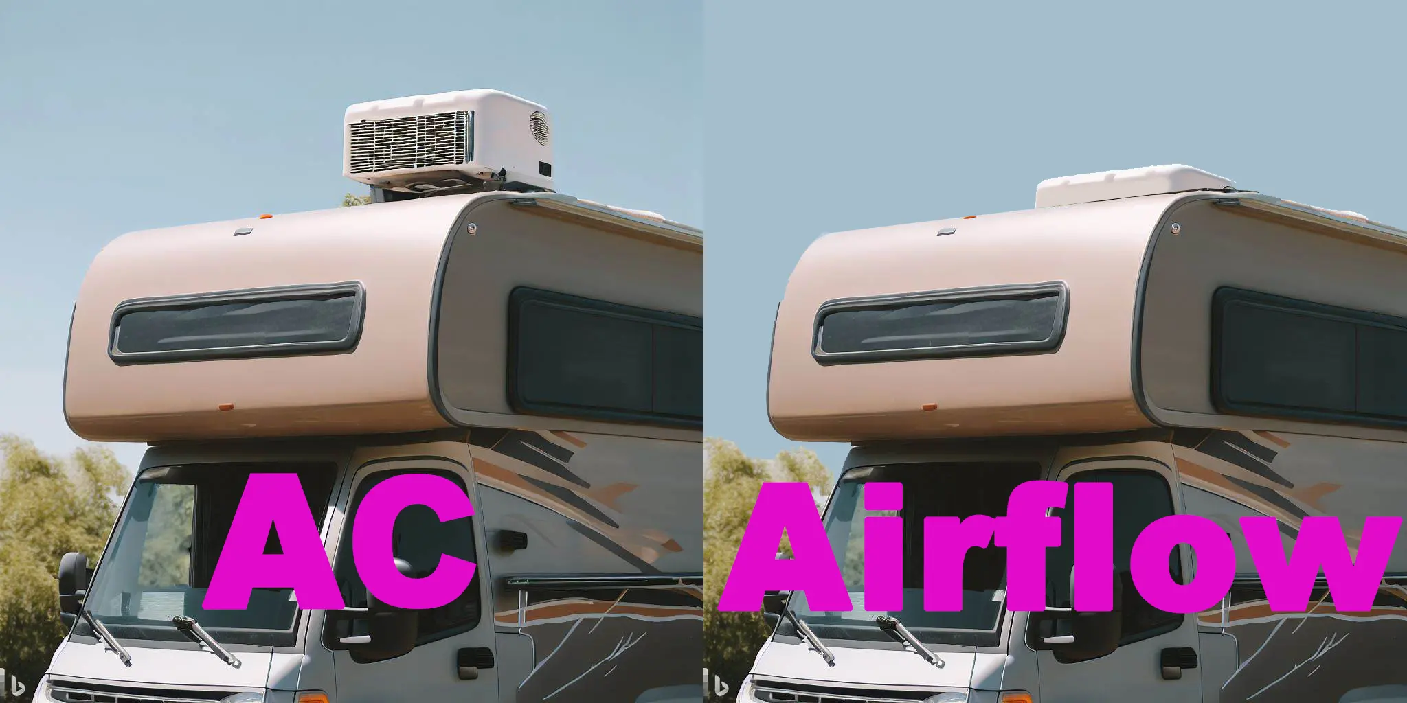 bulky ac vs low profile RV airflow system