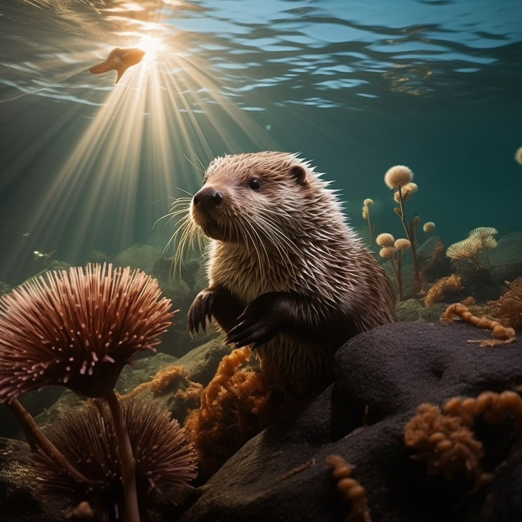 oregon_coast_otter_eating_an_urchin_at_the_surface_of_the_ocean